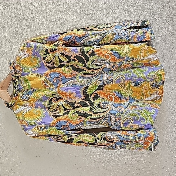 Craig Taylor Ruffle Mosaic Print Button Down Shirt - Picture 7 of 7